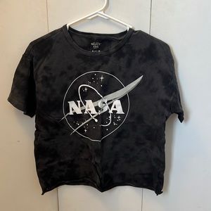 Black nasa crop short sleeve